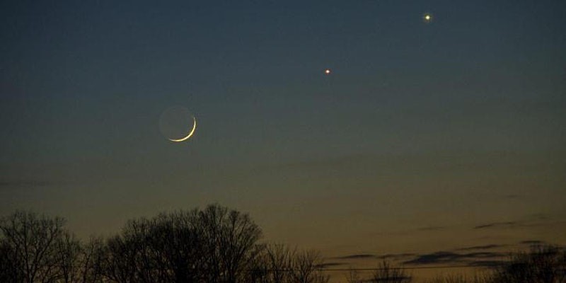 The Moon, Jupiter, and Saturn November 2020